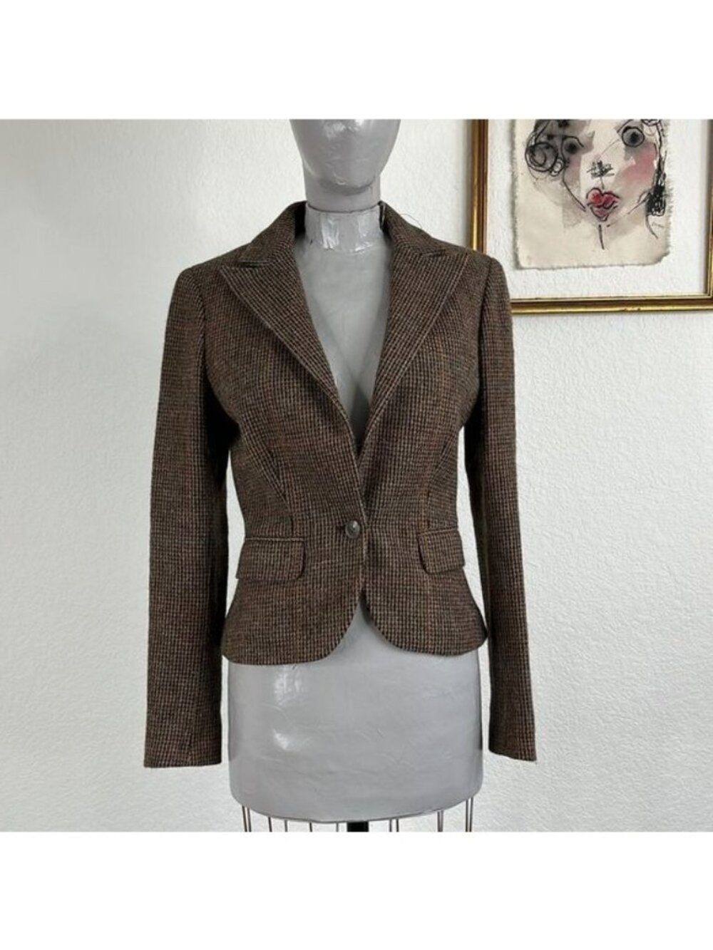 Ralph Lauren Tweed Lambswool Alpaca School Blazer